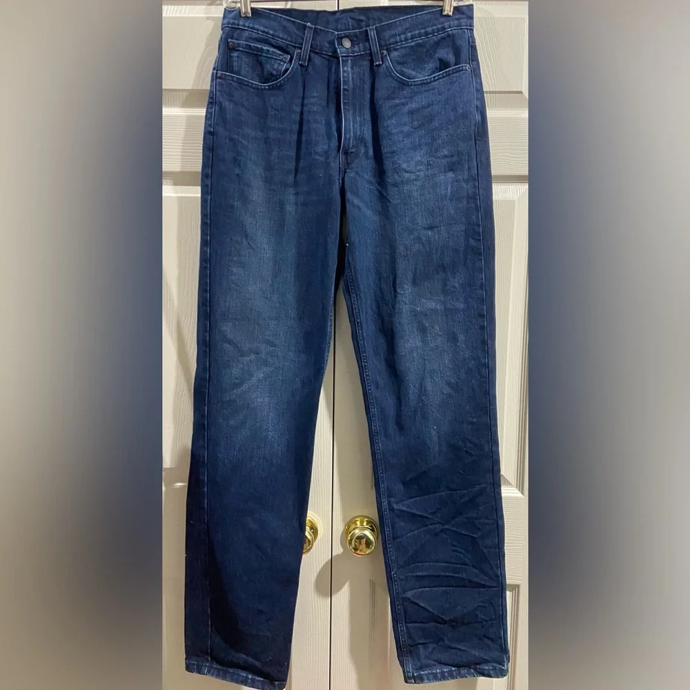 Levis 550 Jeans Men 34 X 38 Black Label Dark Wash